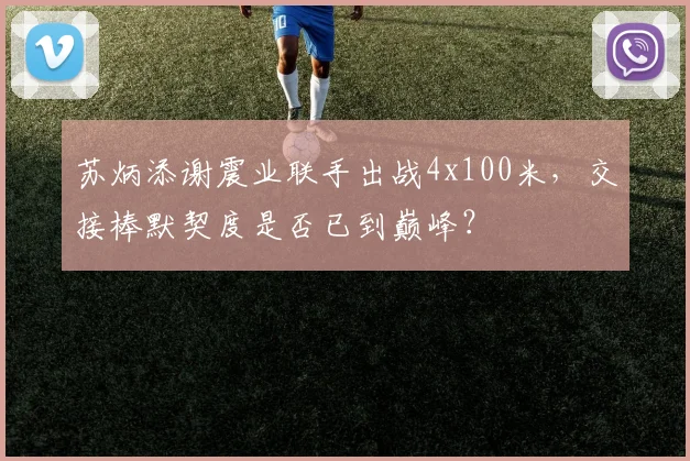 苏炳添谢震业联手出战4x100米，交接棒默契度是否已到巅峰？